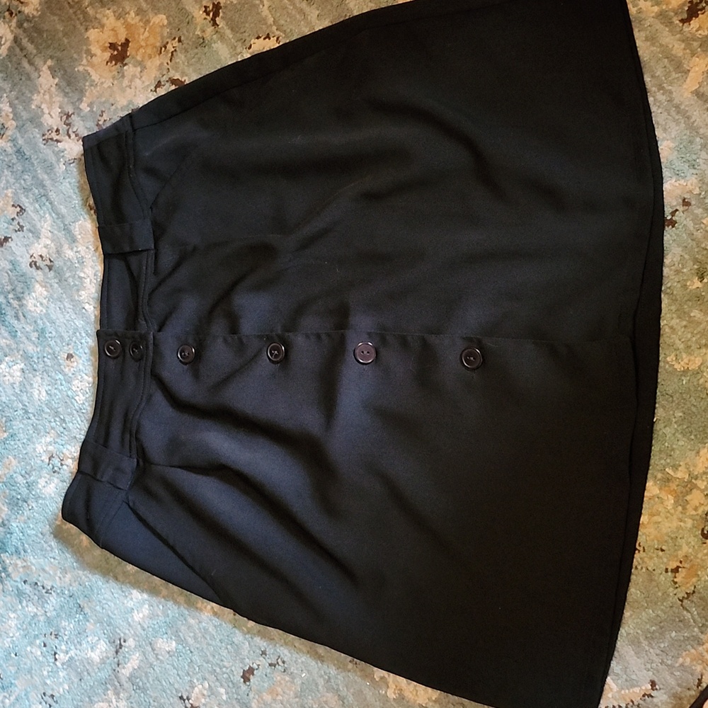 Button up knee high black skirt. Sacred Threads womens size XL.